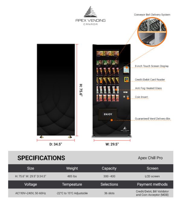 Apex Chill Pro Frozen Vending Machine